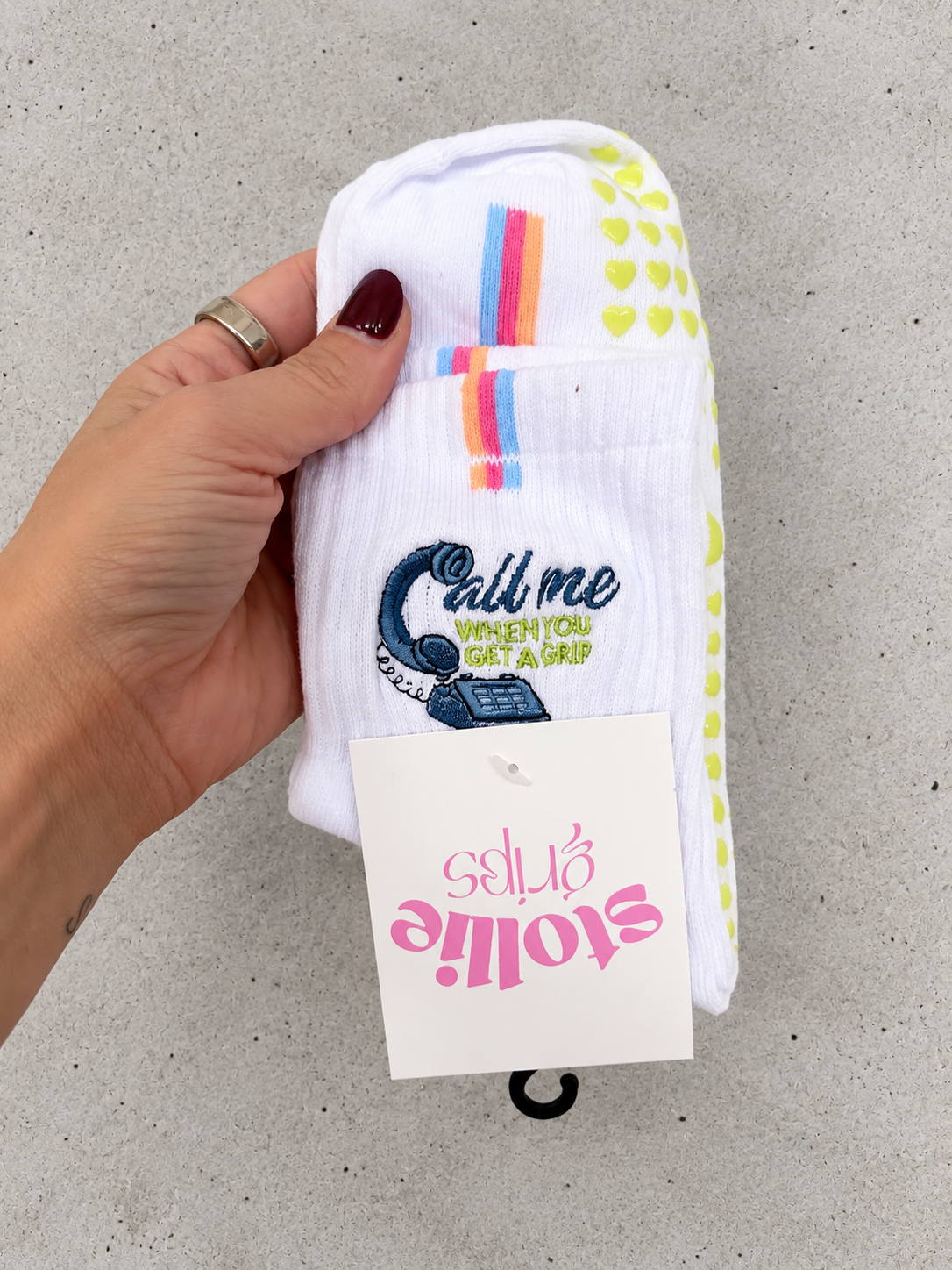 Call Me When You Get a Grip | 90s-Inspired Grip Socks