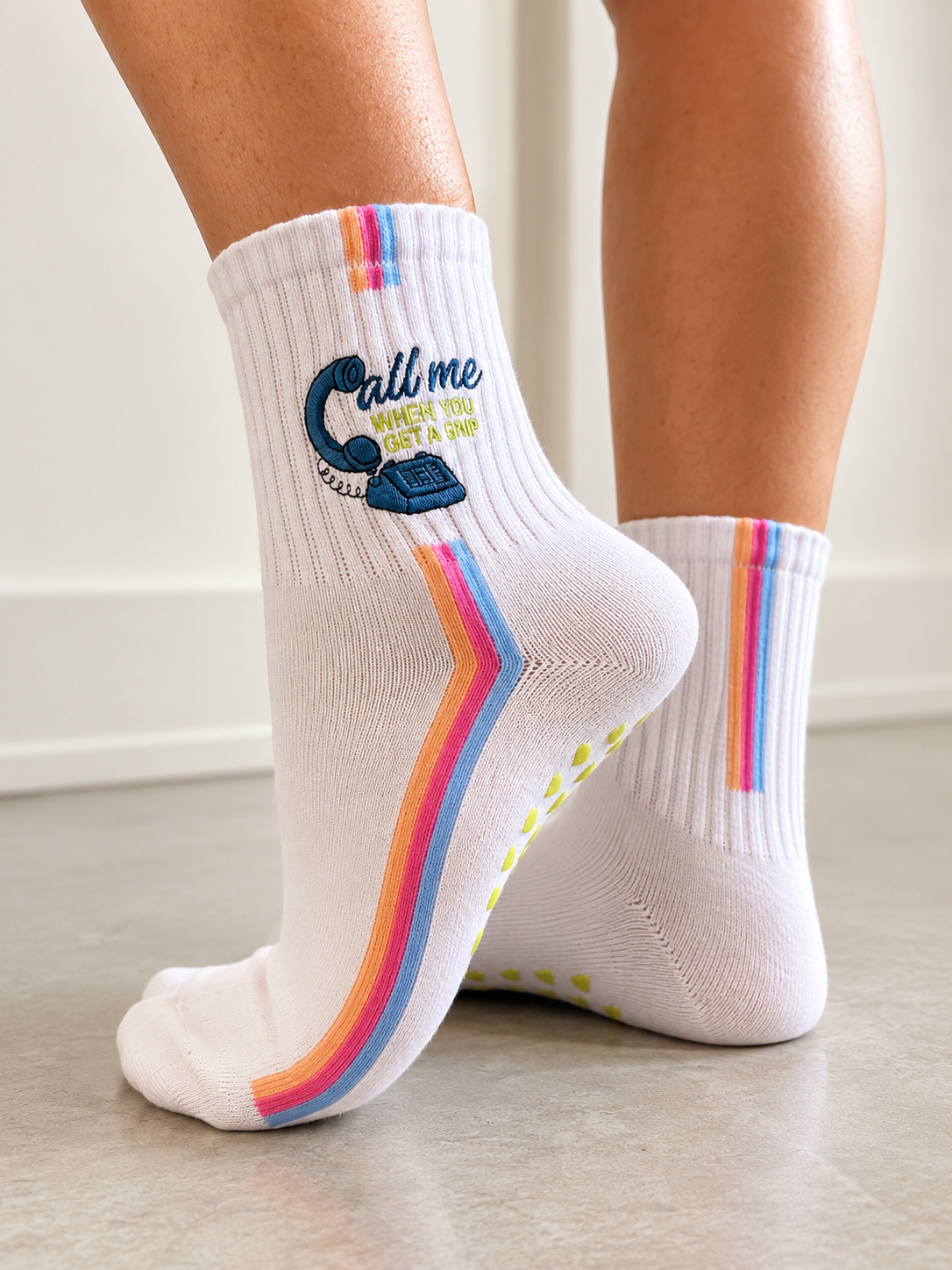 Call Me When You Get a Grip | 90s-Inspired Grip Socks