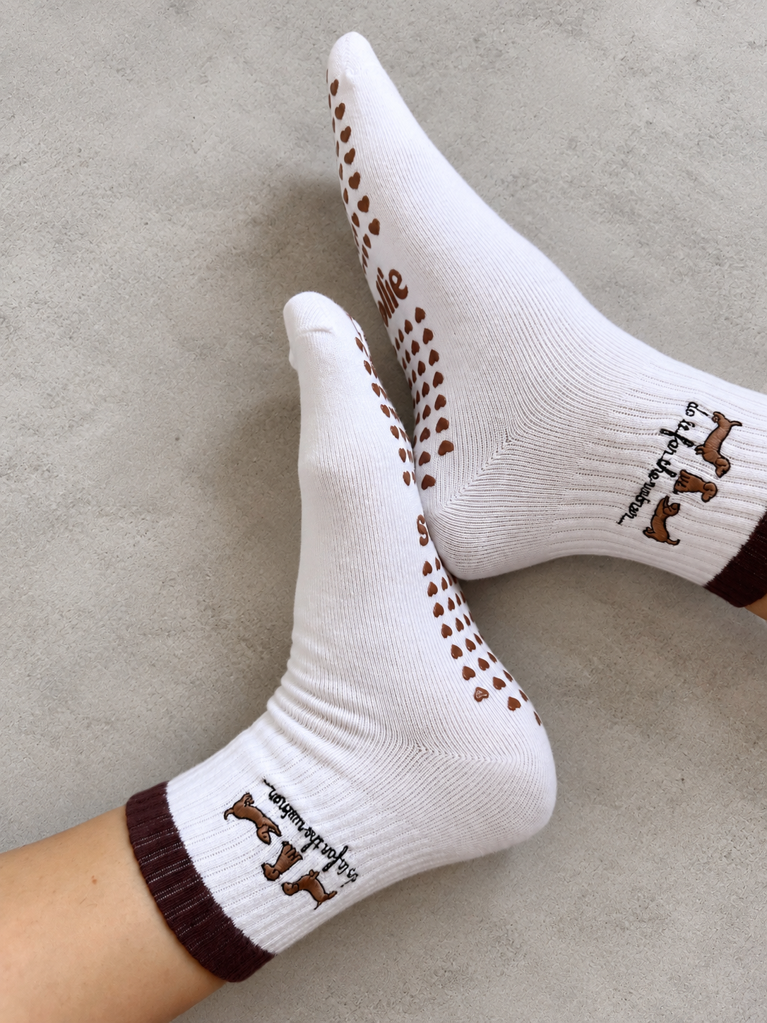Do It for the Wiener | Dachshund Pilates Grip Socks